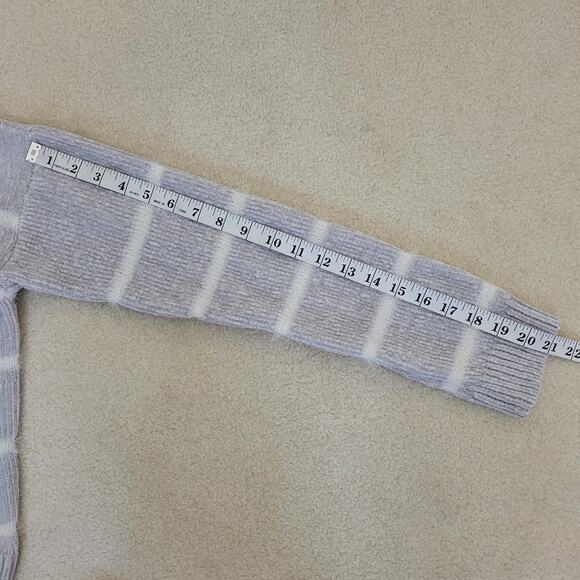 Rue 21 M Chenille Crop Sweater Eyelash Trim Drop Shoulder Pullover Soft Cozy - Picture 11 of 14